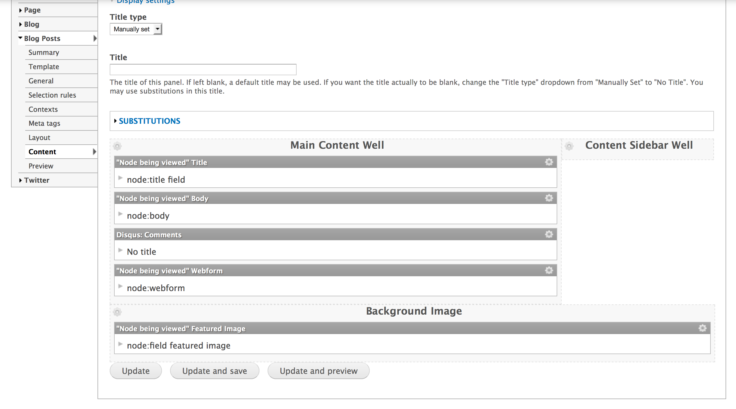 Node Template - Choose Content - Blog Variant