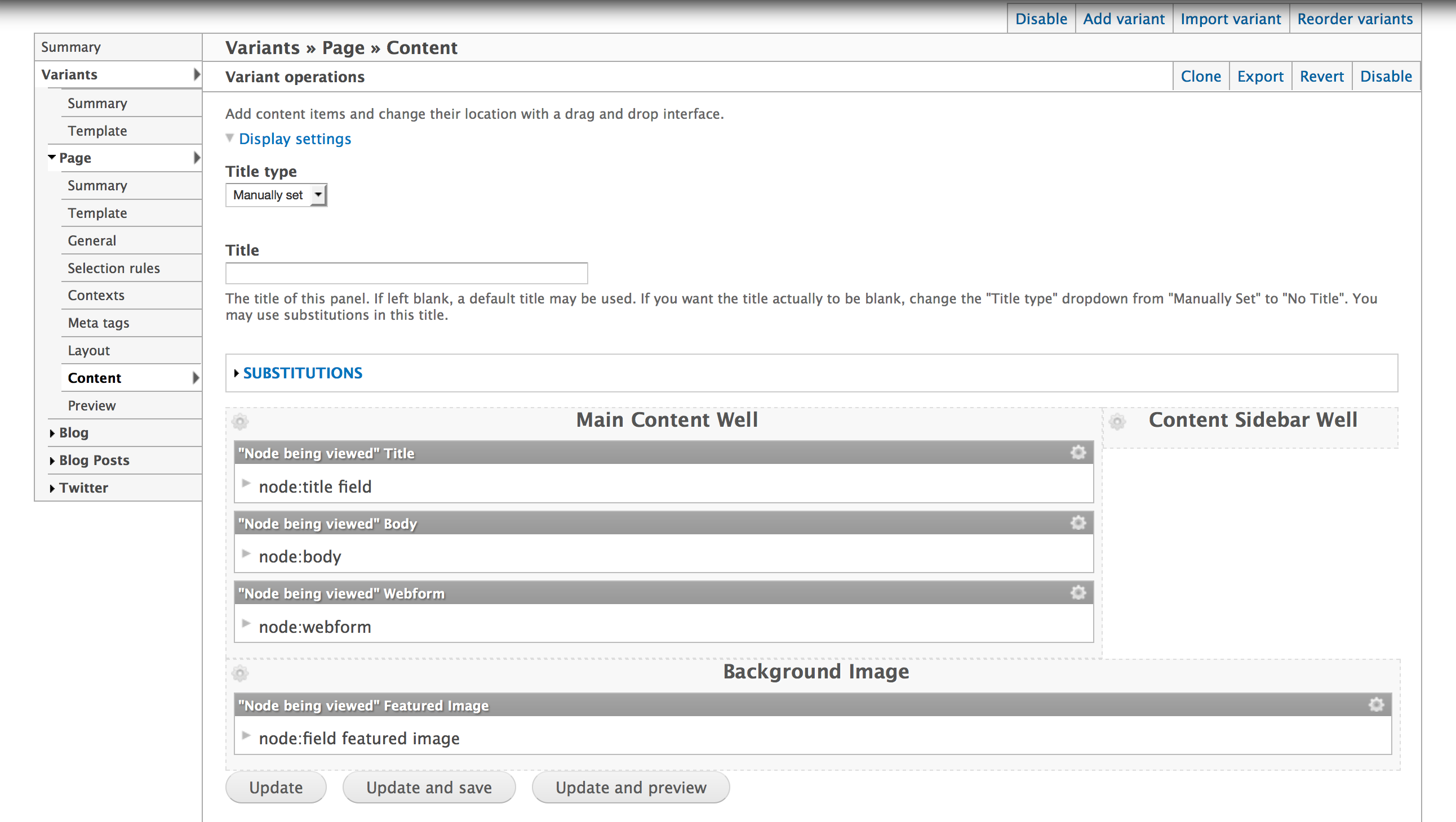 Node Template - Choose Content