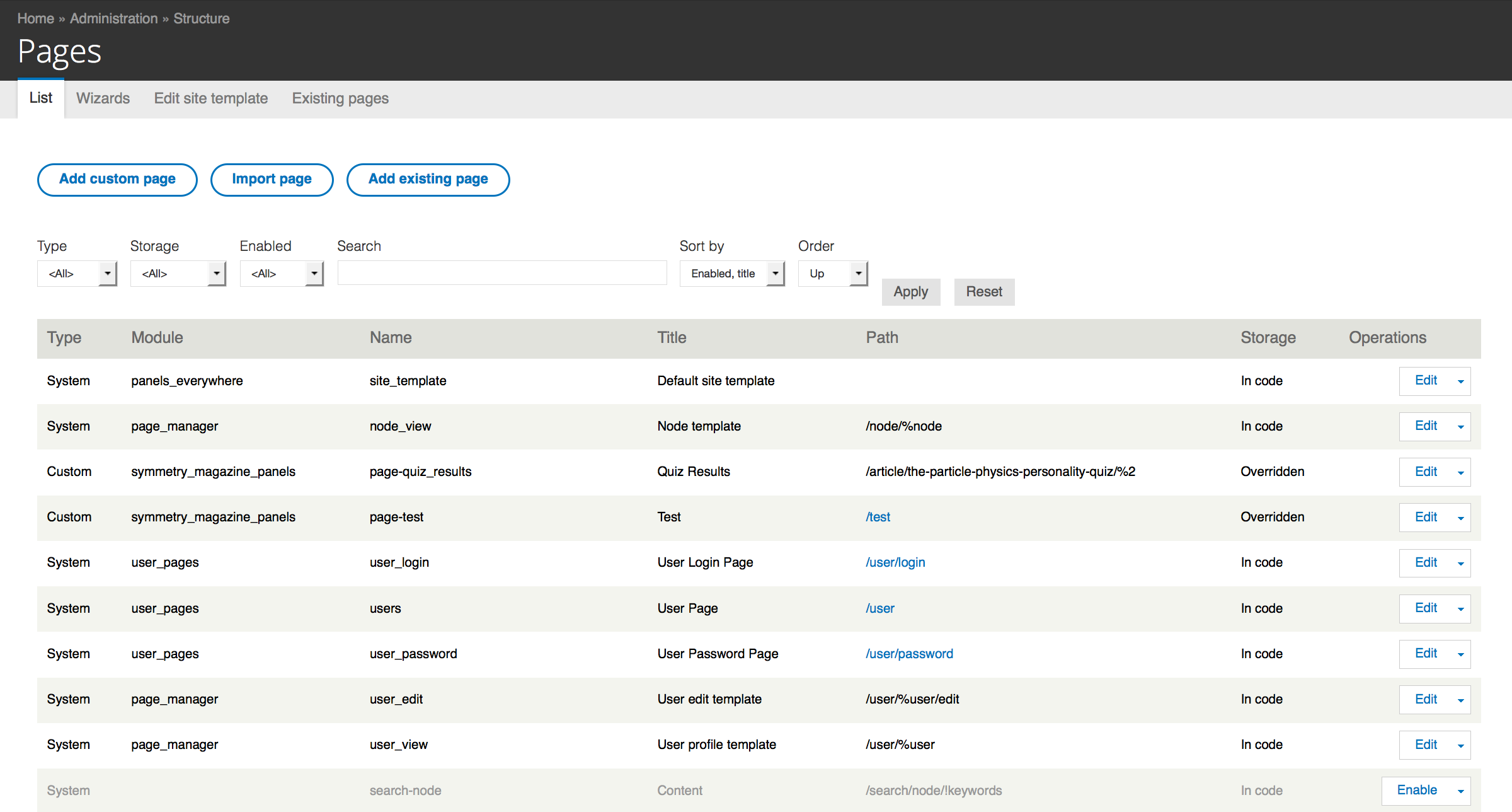 drupal 7 page manager