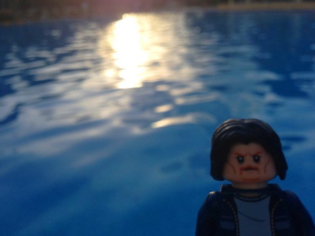 Lego Uncle Jim at the pool